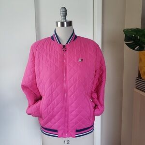 Tommy Hilfiger Sport Pink Quilted Jacket Size Large NEW!